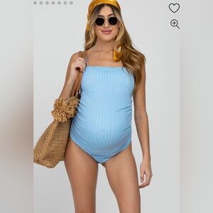 Pink blush maternity swimsuit